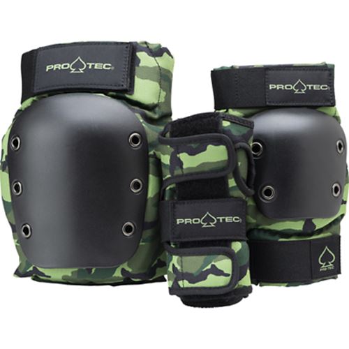Pro Tec Pads Junior Street Gear 3 Pack Camo Protec Safety