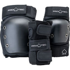 Pro Tec Pads Junior Street Gear 3 Pack Black Protec Safety