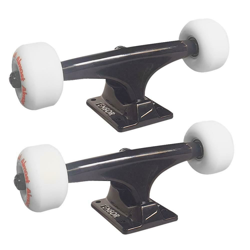 Tensor Trucks x Almost Wheels 52mm Combo Set Black 5.25 8" Axles