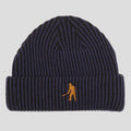Passport Beanie Workers 2 Tone Stripe Navy Pass Port Skateboard Headwear