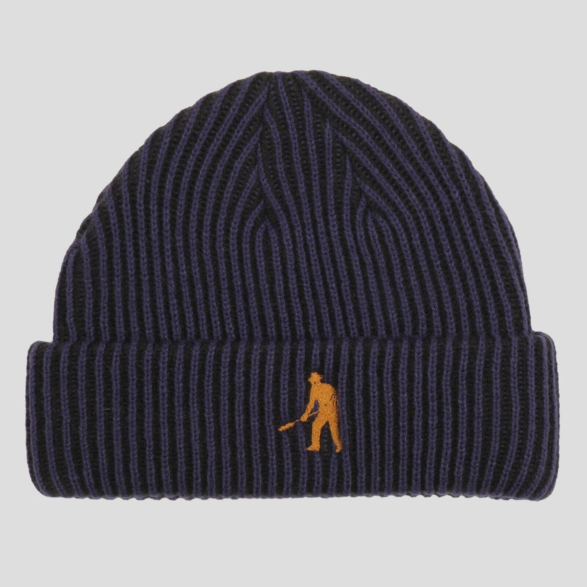 Passport Beanie Workers 2 Tone Stripe Navy Pass Port Skateboard Headwear