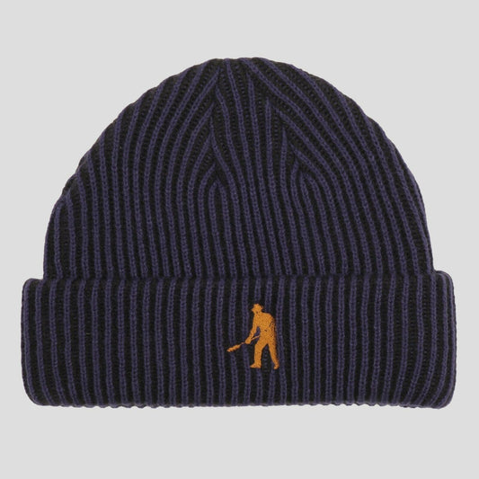 Passport Beanie WORKERS 2 TONE STRIPE NAVY Pass port Skateboard Headwear
