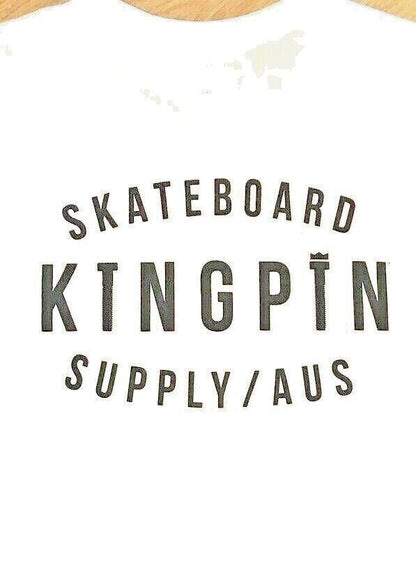 Kingpin Skate Supply Sleeveless Tee Retro White Skateboard T-Shirt