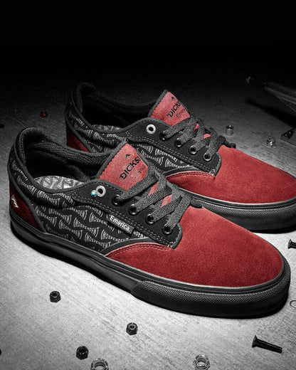 Emerica Shoes Dickson x Independent Red Black US SIZE Skateboard Sneakers