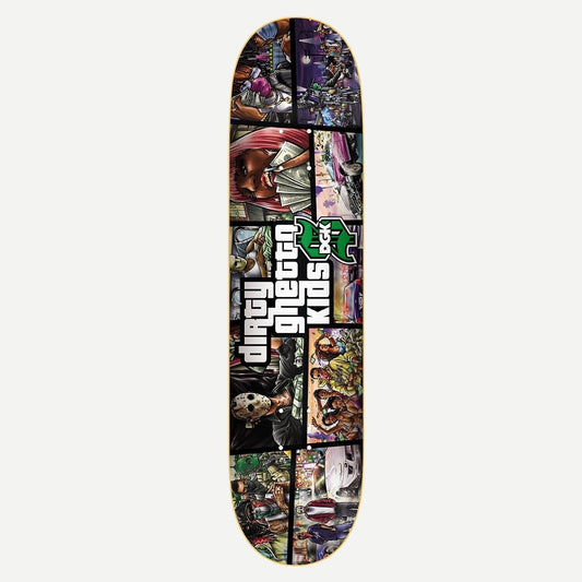 DGK x GTA Scrapbook 8.25" Skateboard Deck