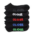 Globe Socks 5 Pack Stealth Ankle Black Size 2 8 Skateboard Sox New