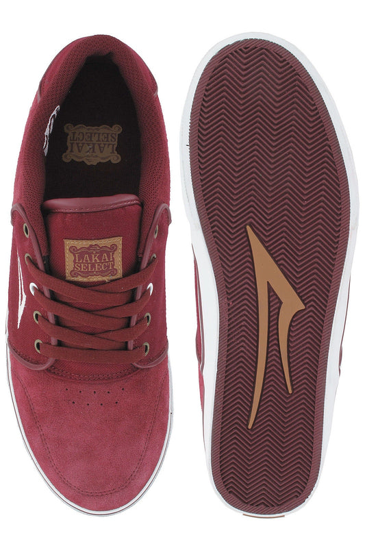 Lakai Shoes Carlo Burgundy Suede US SIZE Skateboard Sneakers