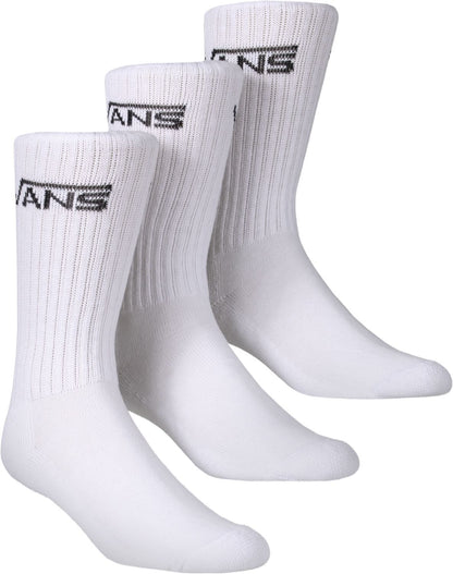 Vans Socks 3 Pack Crew White SIZE 6-9 OTW Classics New Skateboard Bmx Sox