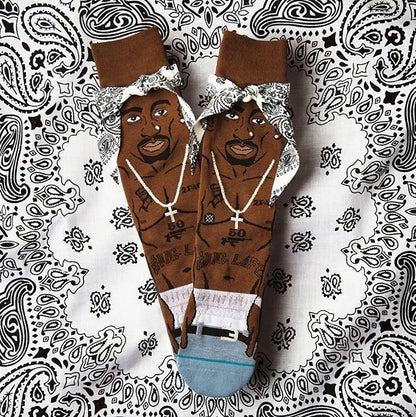 Stance Socks Tupac Shakur Resurrected SIZE L 2pac Skateboard Sox