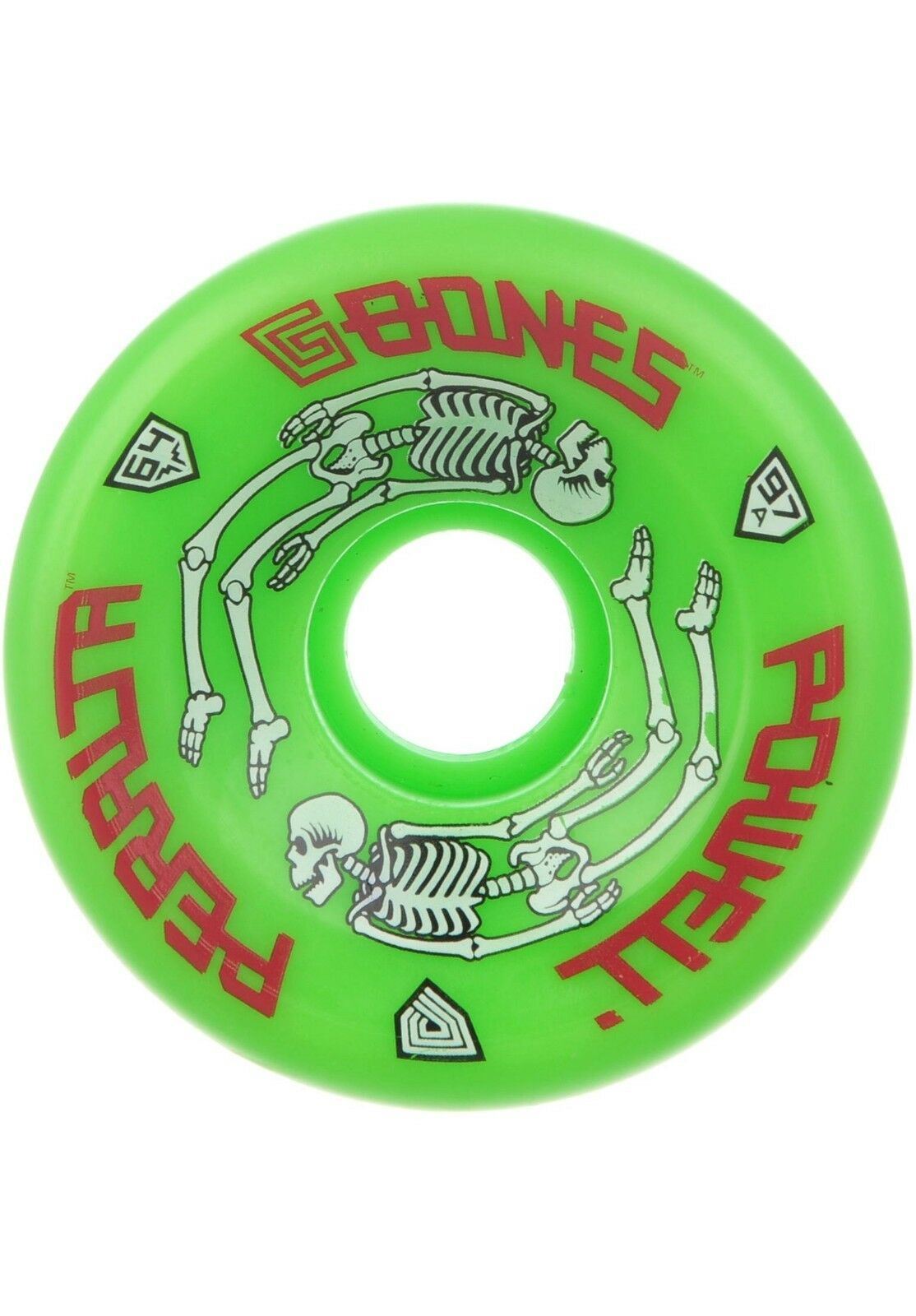 Powell Peralta Skateboard Wheels G-Bones Green 64mm 97a Reissue