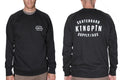 Kingpin Skate Supply Crew Retro Black Skateboard Jumper Sweater Pullover