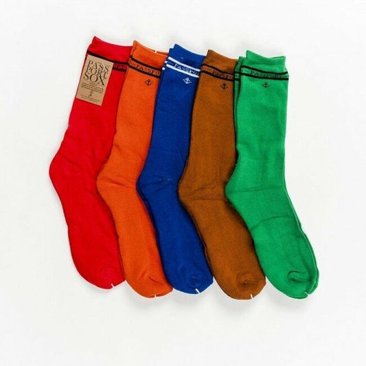PASS~PORT Socks 3 Pack Hi Multi Black/Green/Chocolate Pass Port Passport Sox