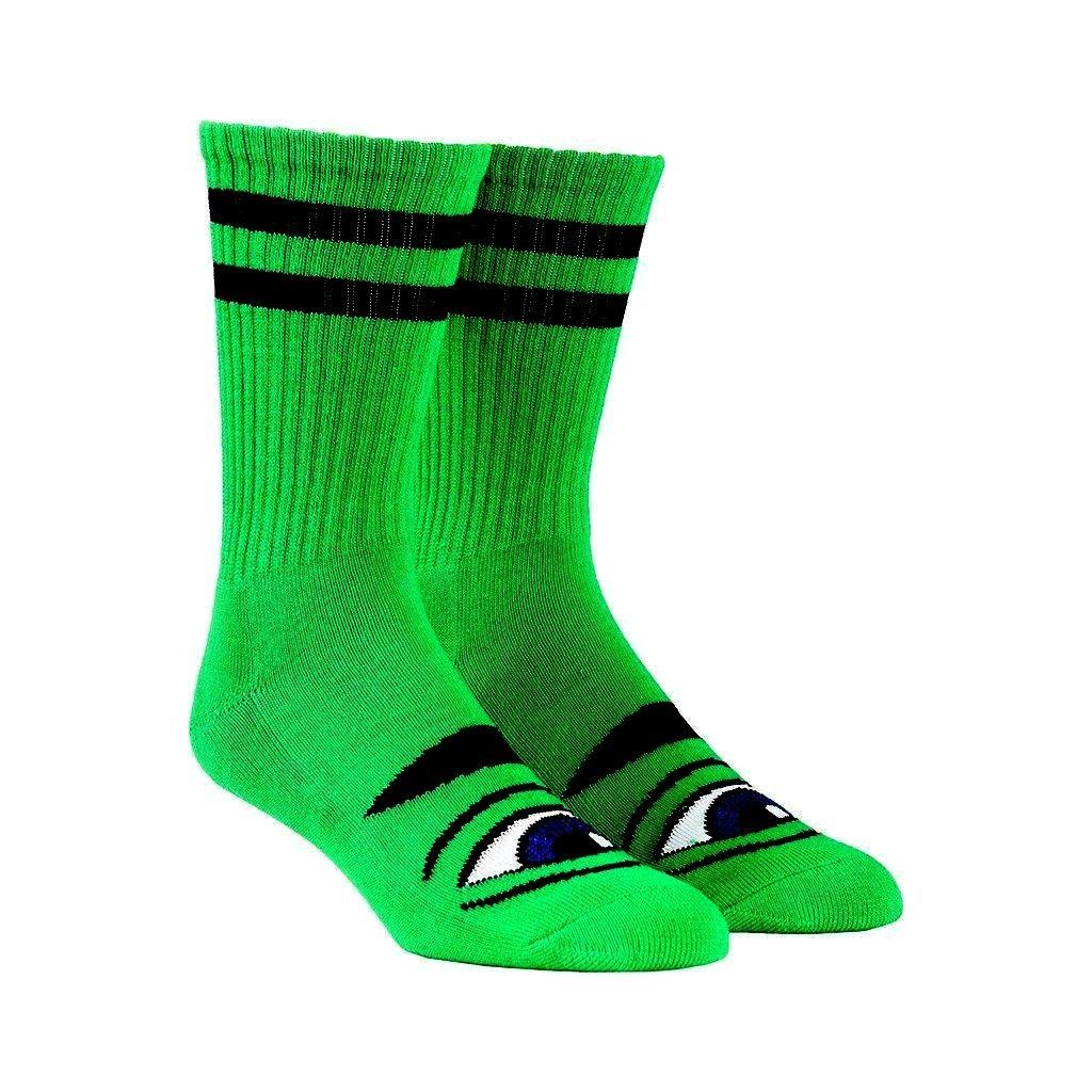 Toy Machine Socks Sect Eye Green OSFM New Skateboard Sox
