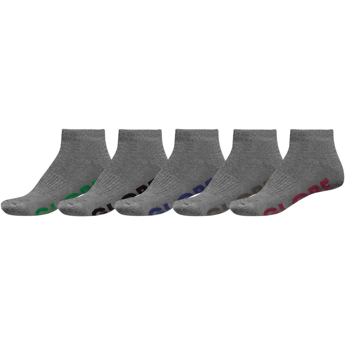 Globe Socks 5 Pack Stealth Ankle Grey Size 7 11 Skateboard Sox New
