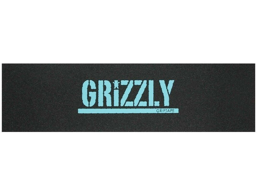 Grizzly Grip Tape Blue Stamp Print Team Model Full Skateboard Deck Griptape