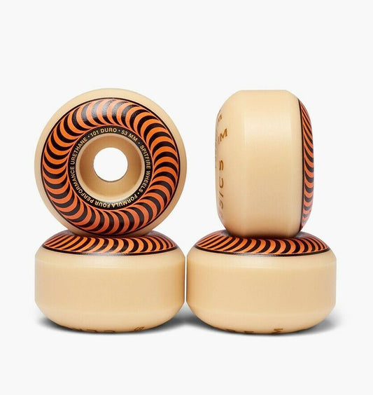 Spitfire Wheels Formula Four Classic Swirl 53mm Orange 101d F4