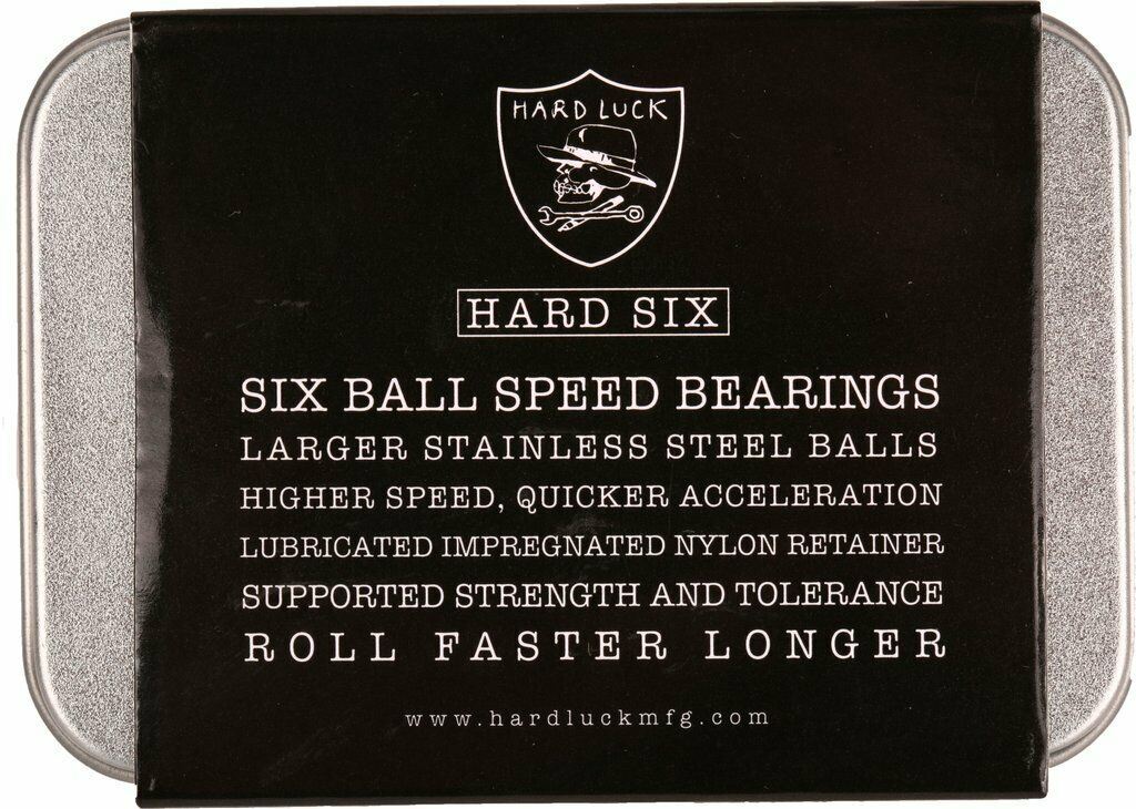 Hard Luck Skateboard Bearings Hard Six Ball Speed