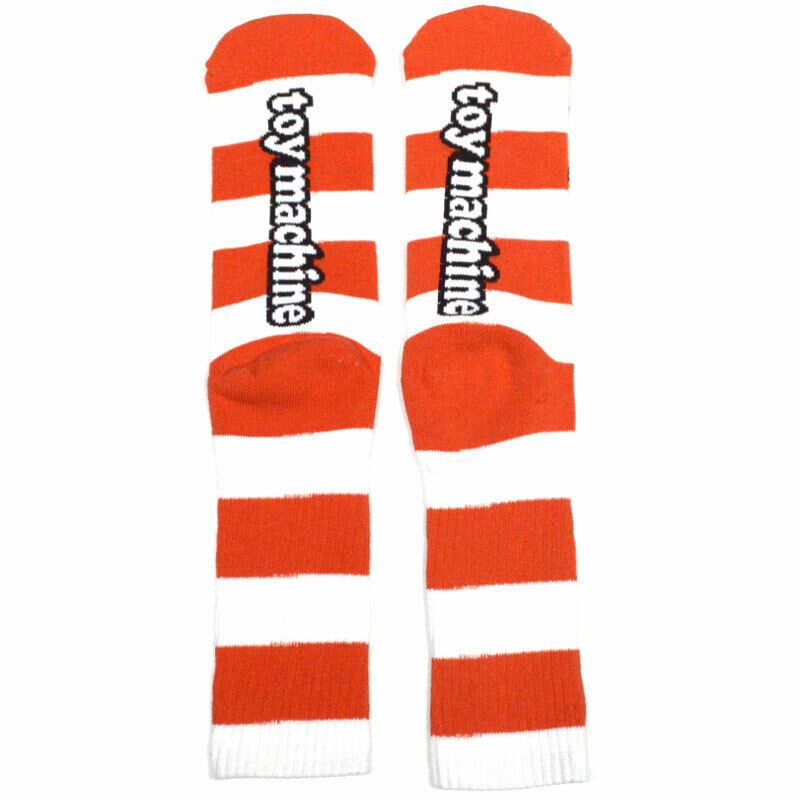 Toy Machine Socks Monster Big Stripe Red OSFM New Skateboard Sox
