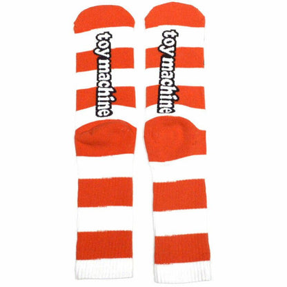 Toy Machine Socks Monster Big Stripe Red OSFM New Skateboard Sox