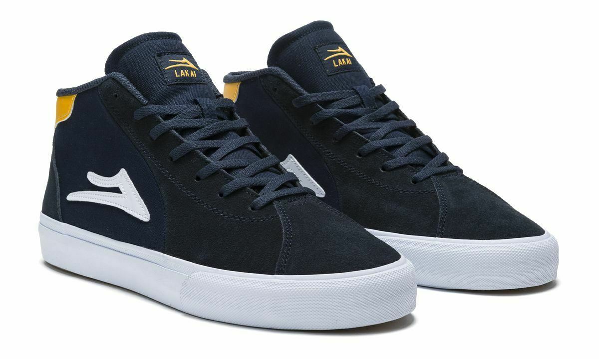 Lakai Shoes Flaco Ii Mid Navy Suede Usa Size Skateboard Sneakers