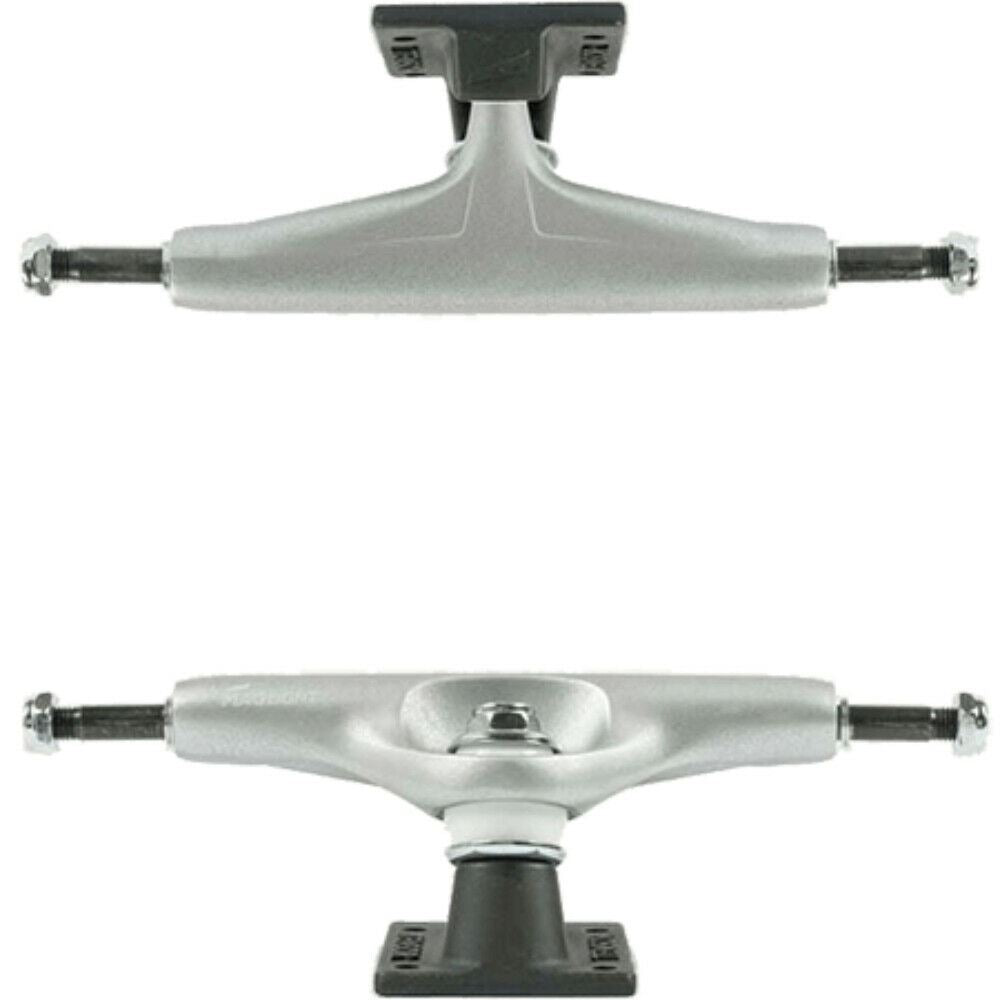 Tensor Skateboard Trucks Mag Light 5.5" Reflect Silver Black Hollow 8.25" Axles
