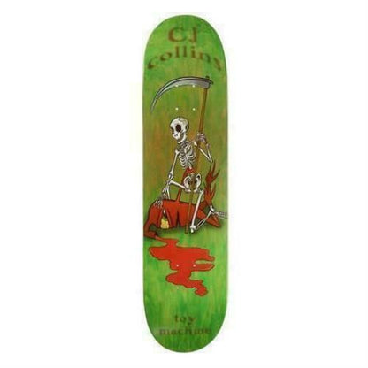 Toy Machine Skateboard Deck Reaper Skeleton CJ Collins 8.25"