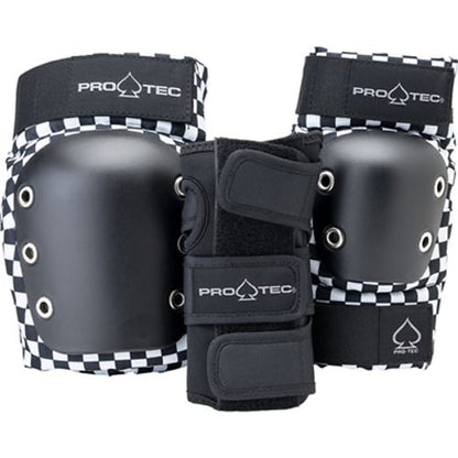Pro-Tec Pads JUNIOR STREET GEAR 3 PACK CHECKER Protec Safety