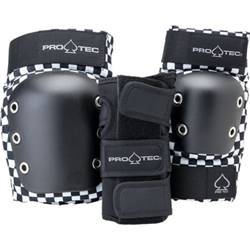 Pro-Tec Pads JUNIOR STREET GEAR 3 PACK CHECKER Protec Safety