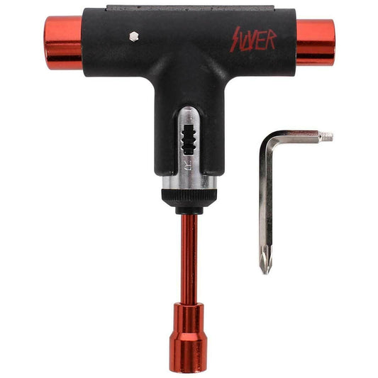 Silver Trucks Skate Tool Slayer Red Premium Ratchet Complete Skateboard T-Tool