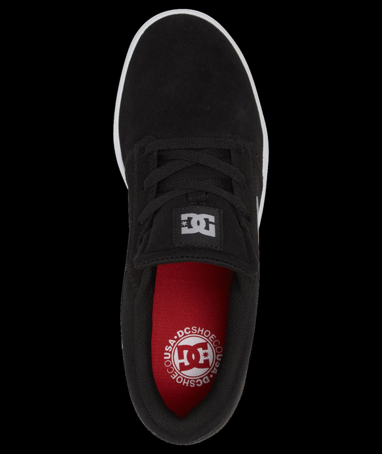 DC Shoes Crisis 2 Suede Black White Black US SIZE Skateboard Sneakers