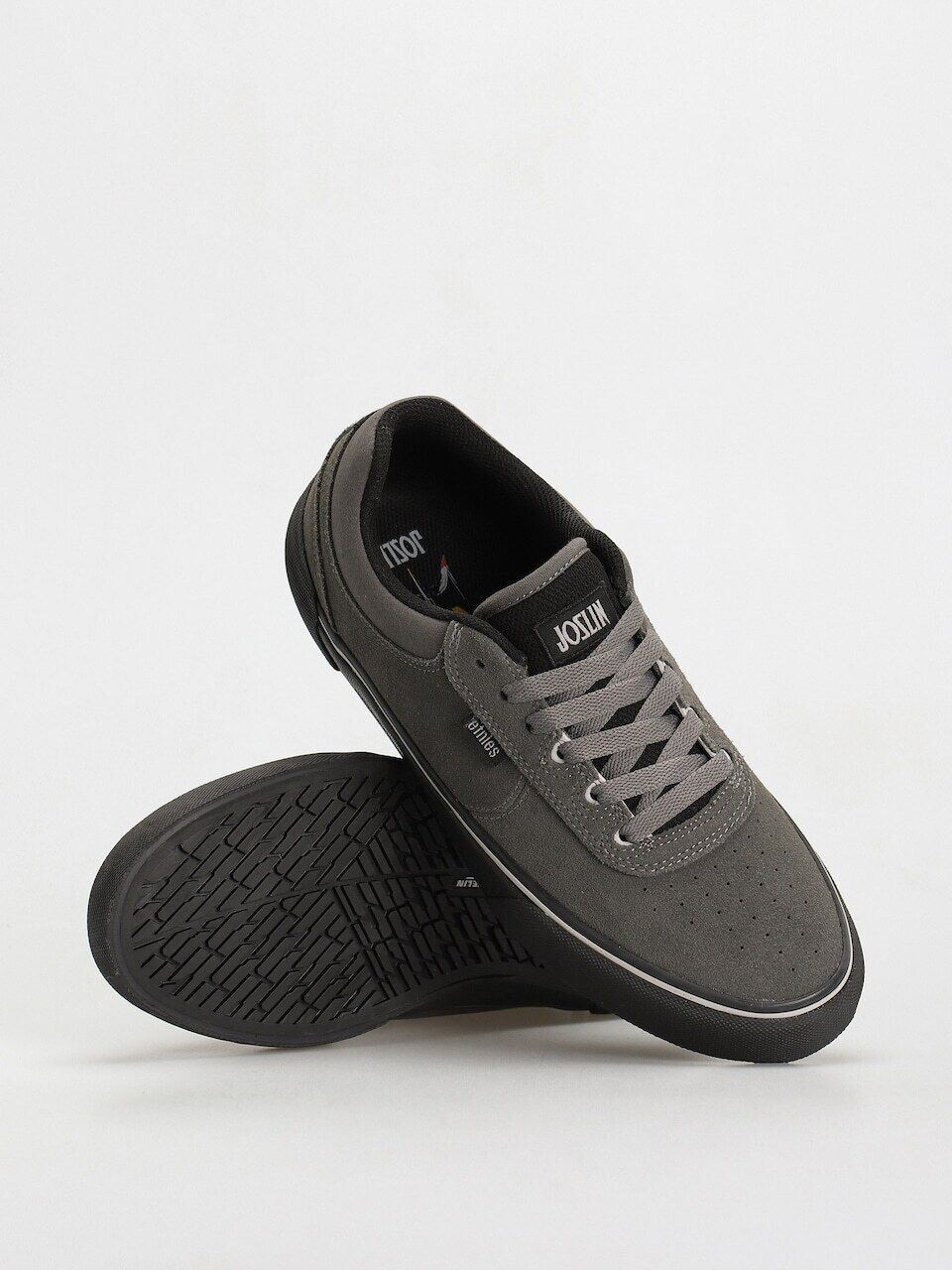 Etnies Shoes Chris Joslin Vulc Dark Grey Black Us Size Skateboard Sneakers