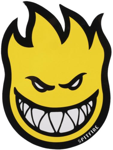 Spitfire Wheels Sticker Fireball Yellow LRG 11" x 8" Skate decal