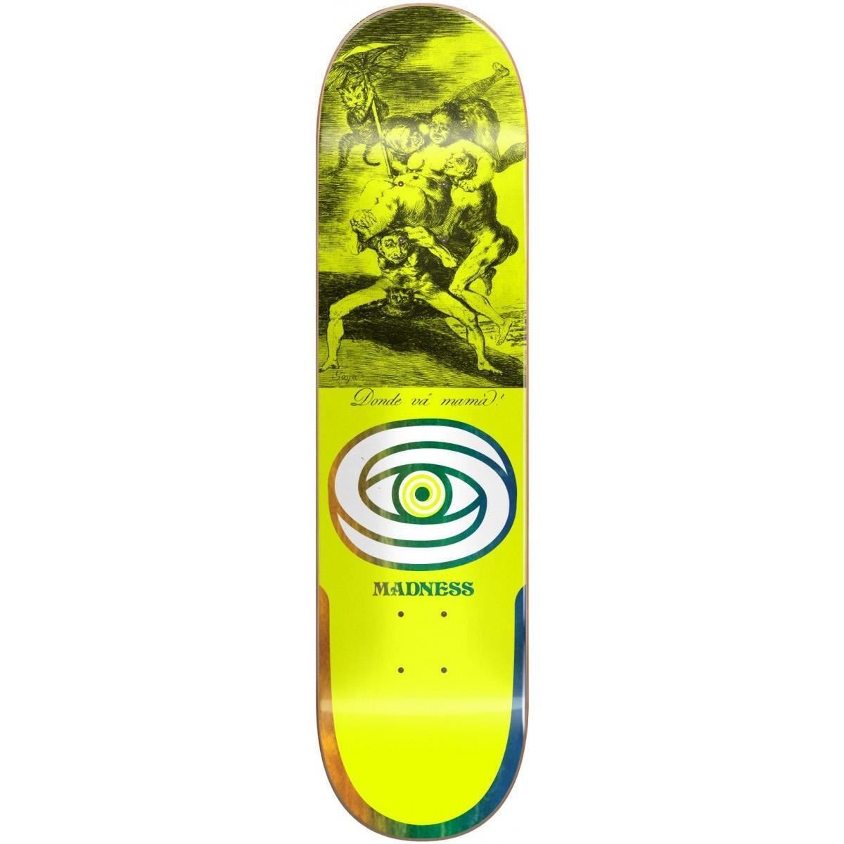 Madness Skateboard Deck Donde Neon Yellow 8.5" R7