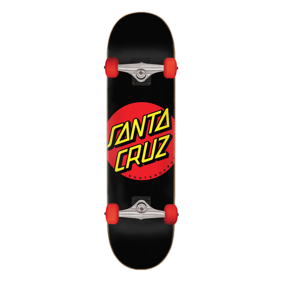Santa Cruz Complete Skateboard Super Micro Classic Dot 7.25" Black Pre-Assembled