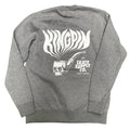 Kingpin Skate Supply Crew Lace Heather Grey Skateboard Jumper Sweater Pullover