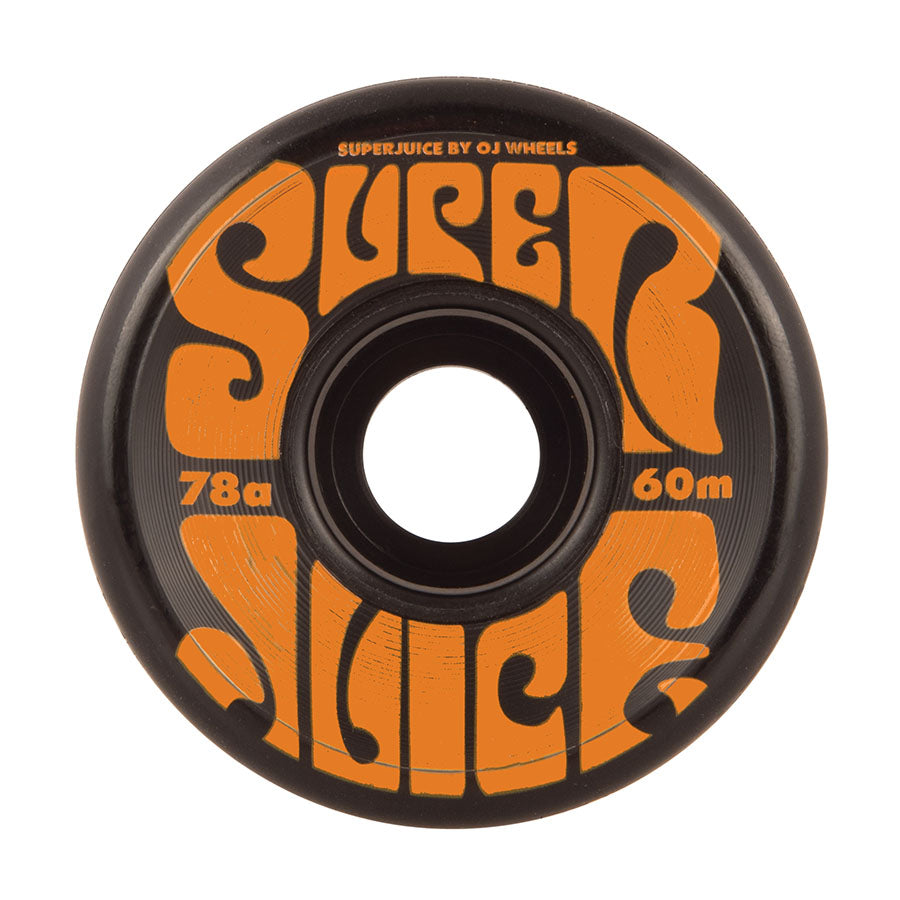 OJ Wheels 60mm Super Juice Black 78a Skateboard Longboard Cruiser Wheels