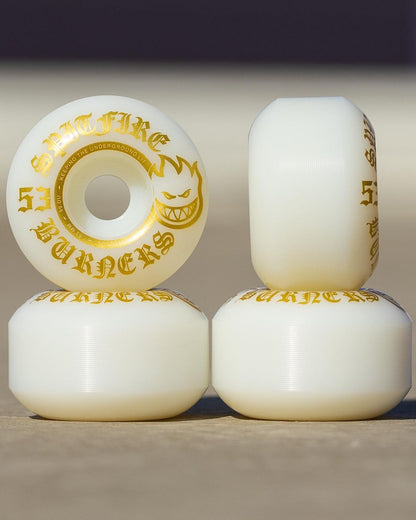 Spitfire Wheels Burners 53mm 99d White/Gold Bighead