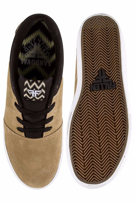FALLEN Shoes Roots Cream Black Sandoval US SIZE Skateboard Sneakers