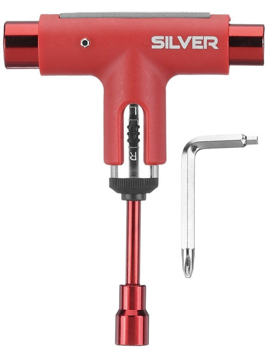 Silver Trucks Skate Tool Red Premium Ratchet Complete Skateboard T-Tool