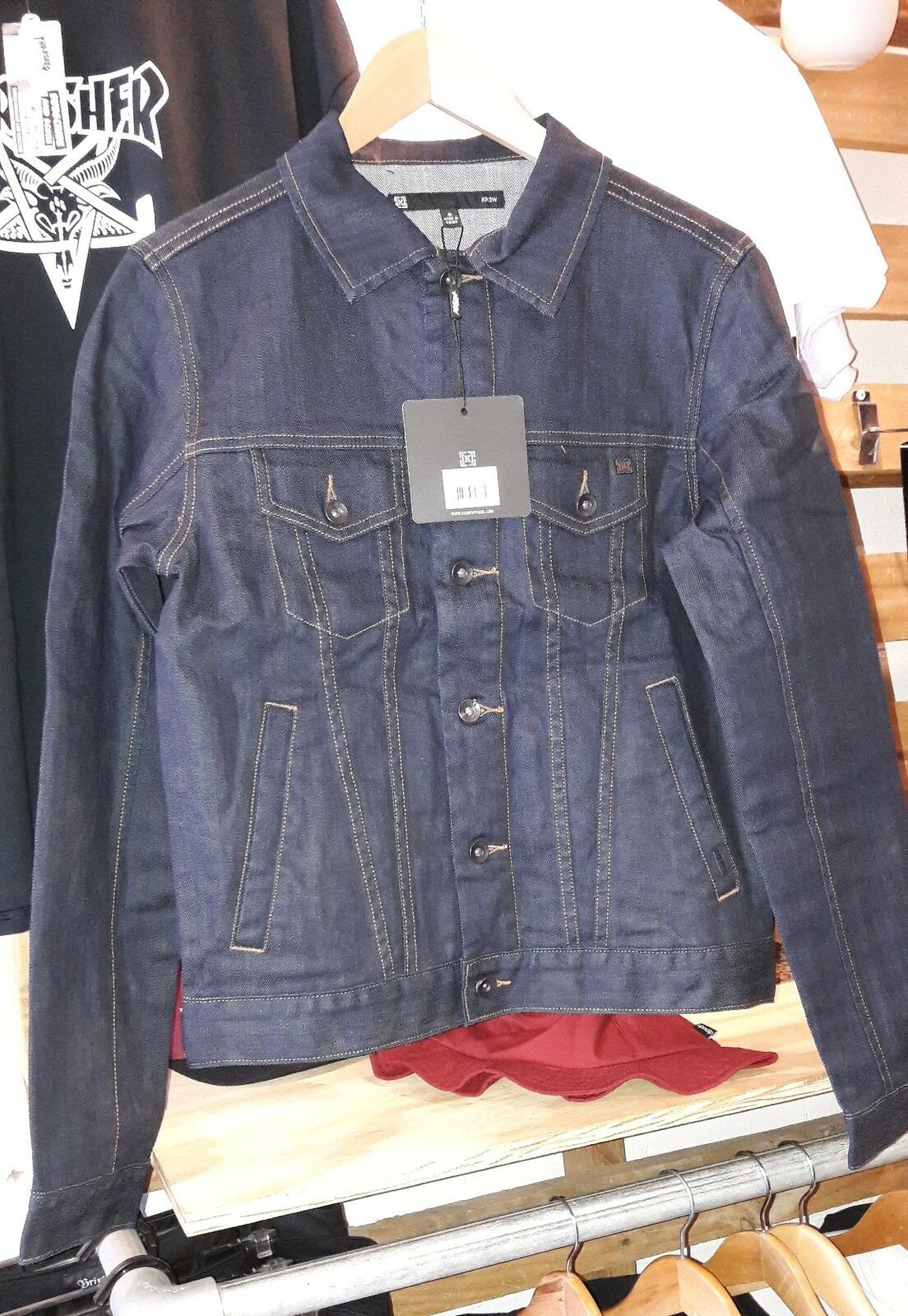 Kr3W Jacket Dylan Blue Denim Krew Mens Skateboard Wear