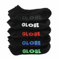 Globe Socks 5 Pack Stealth Ankle Black Size 12 15 Skateboard Sox New