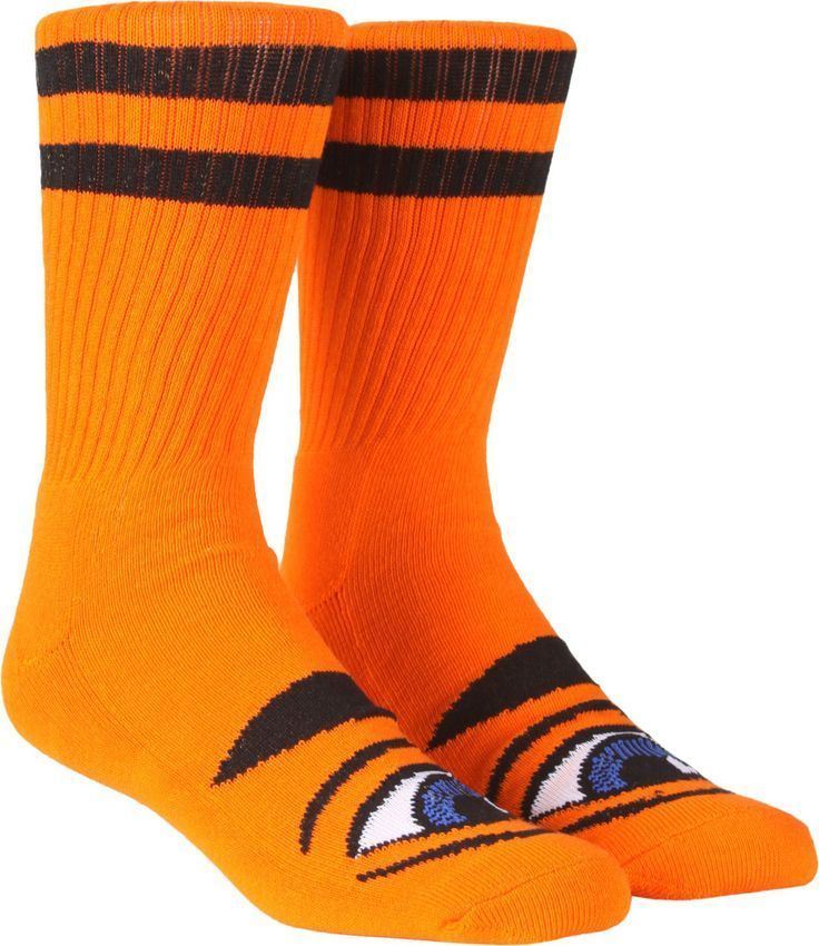 Toy Machine Socks Sect Eye Orange OSFM New Skateboard Sox
