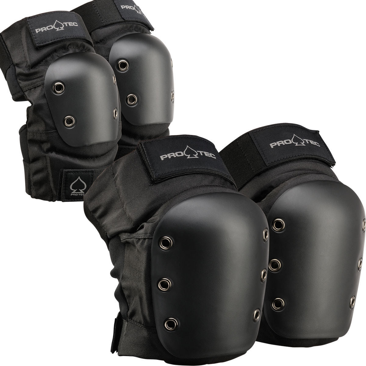 Pro-Tec Pads Street Knee & Elbow Set BLACK Size X-LARGE Protec Safety Skate Gear