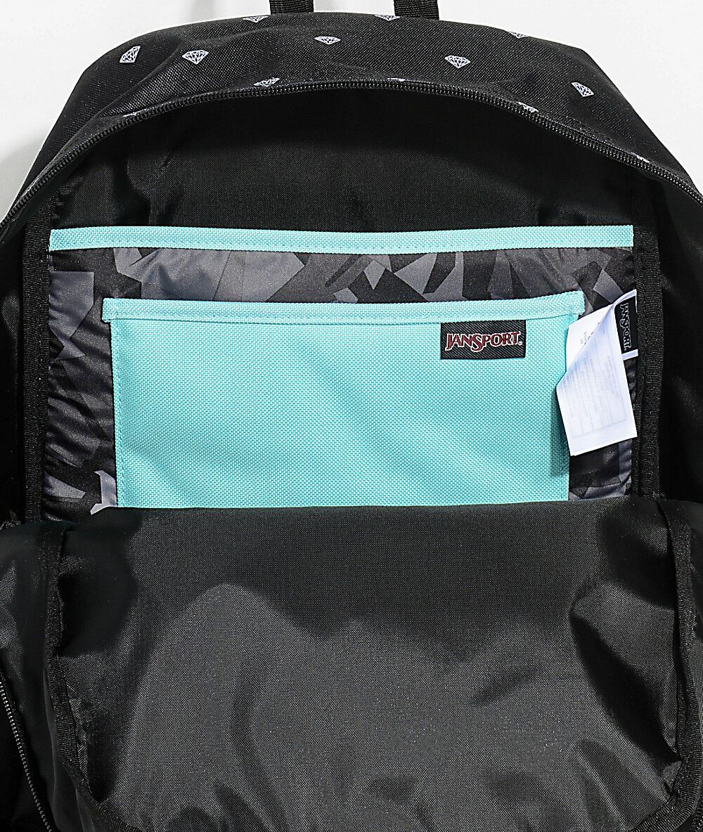 Jansport Backpack x Diamond Supply Co Super FX Black Repeat Skate School Bag