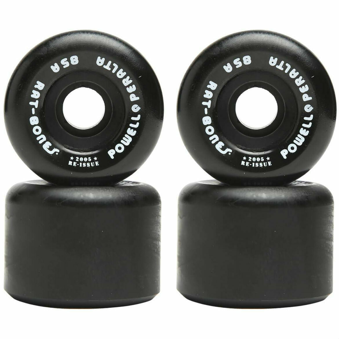 Powell Peralta Skateboard Wheels Rat Bones Black 60mm 85a 2008 Reissue