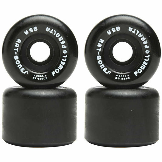 Powell Peralta Skateboard Wheels Rat Bones Black 60mm 85a 2008 Reissue