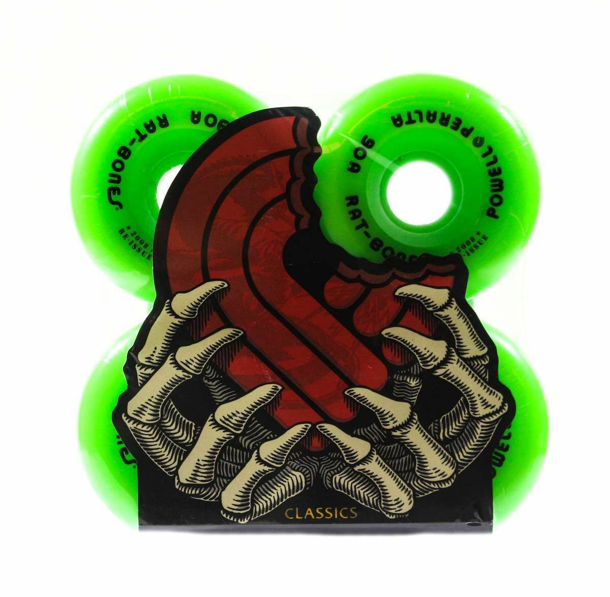 Powell Peralta Skateboard Wheels Rat Bones Green 60Mm 90A 2008 Reissue