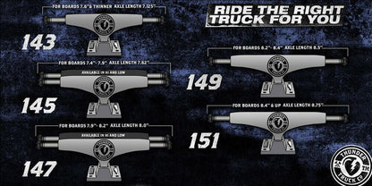 Thunder Skateboard Trucks 148 Titanium Lights Polish 8.25" Axles