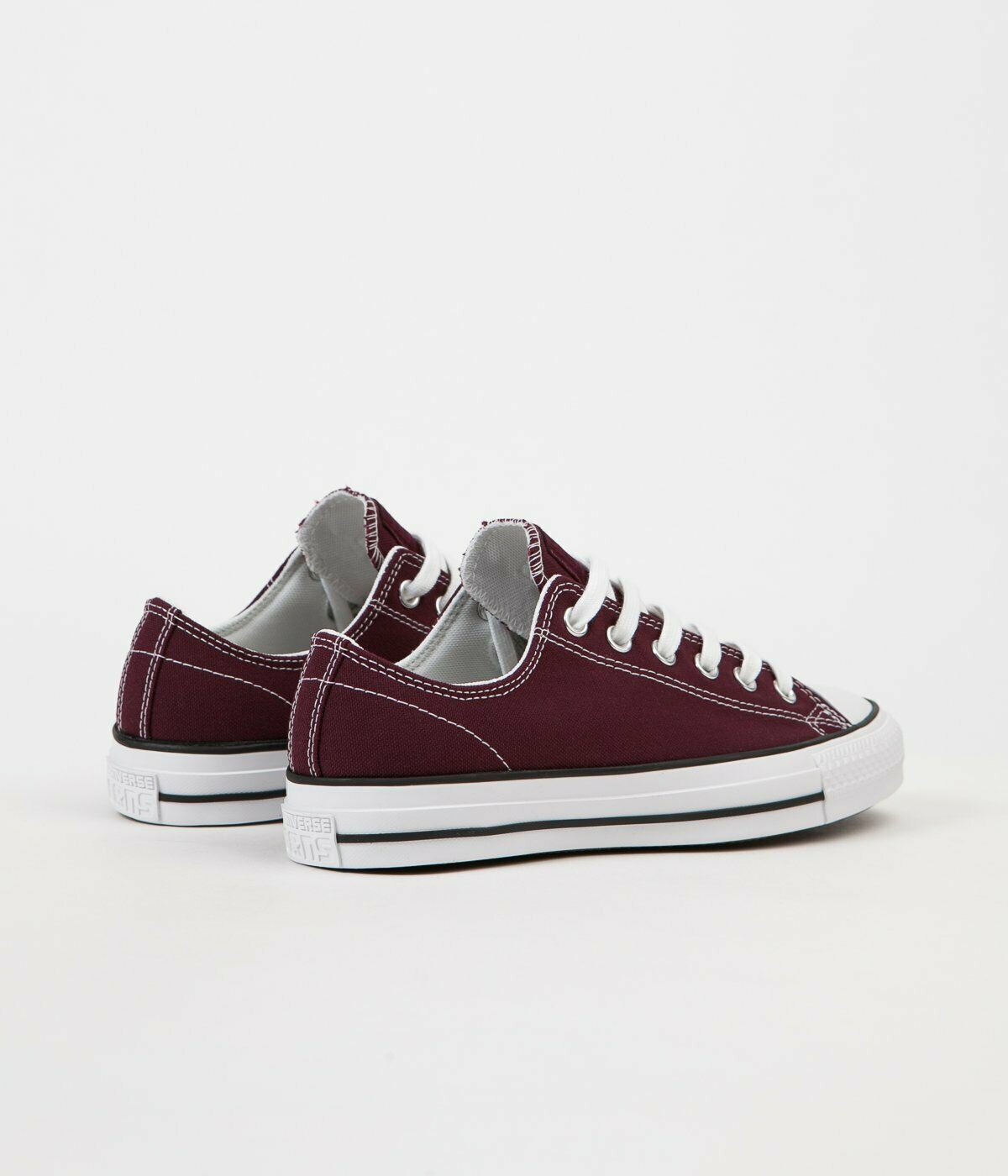 Cons Shoes CTAS PRO LOW Suede Rose Maroon White Converse Skateboard Sneakers