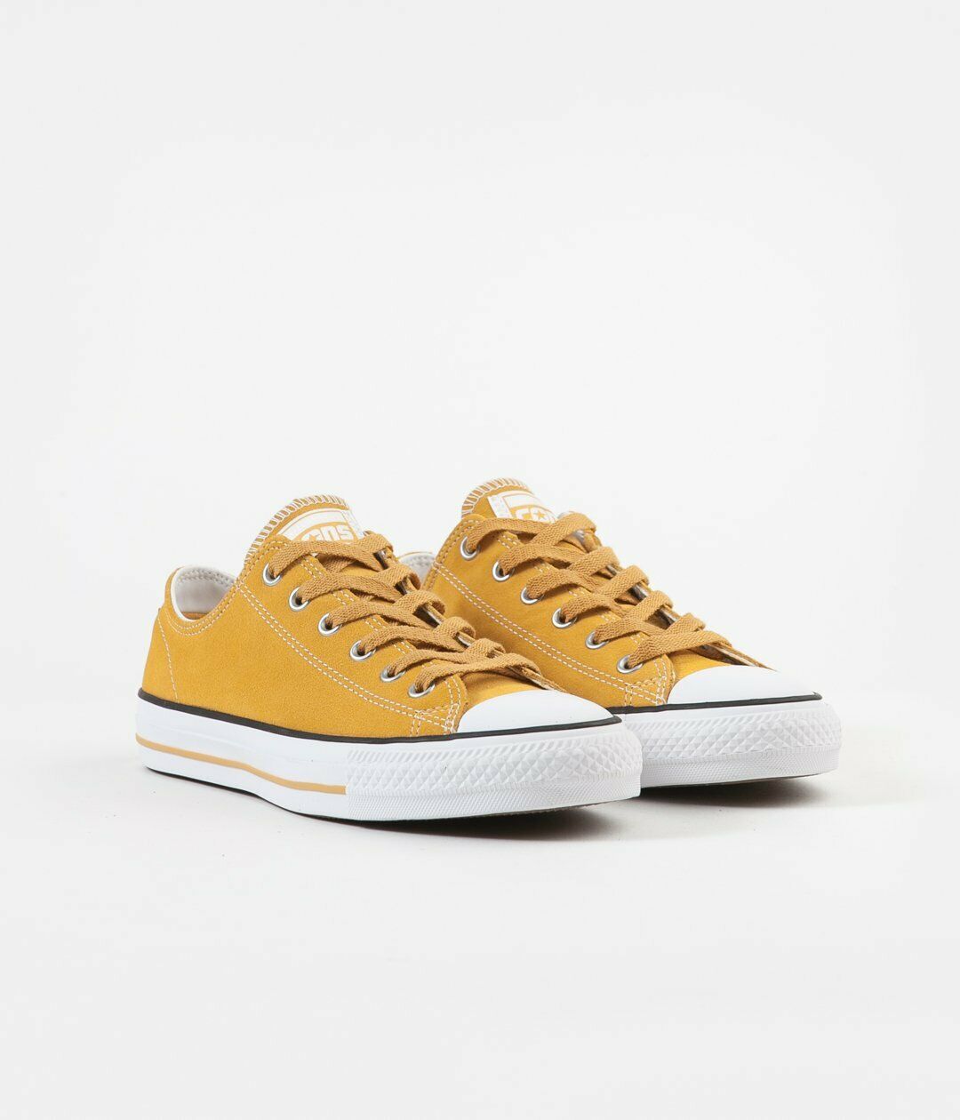 Cons Shoes Ctas Pro Low Suede Sunflower Gold White Converse Skateboard Sneakers